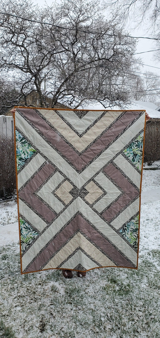 Free Throw Quilt Patterns | Reflecting Peaks Quilt | Easy Throw Quilt