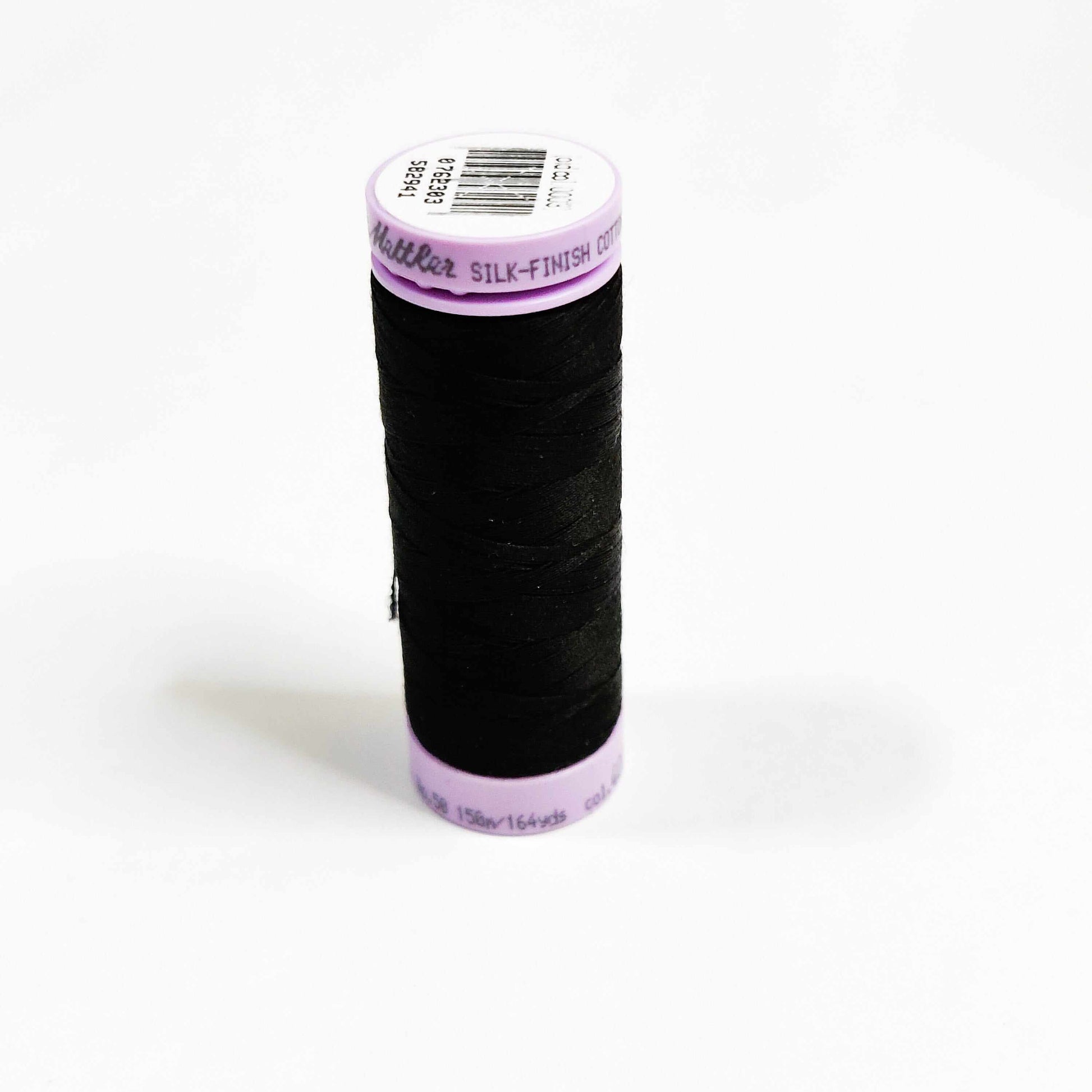 4000 Black | Cotton Thread Black | Silk Finish 50wt 150m 164yd | Mettler | Thread