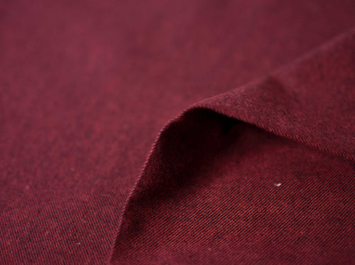Porto Flannel Fabric by the Yard | Twill | Solid Wine