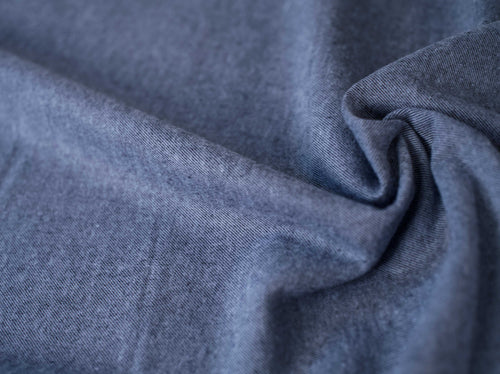 Porto Flannel | Twill Fabric Solid: Denim