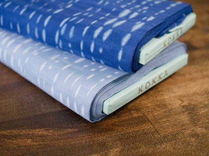 Shibori cotton dress material | Indigo Shibori / Blue | Kokka | Fabric