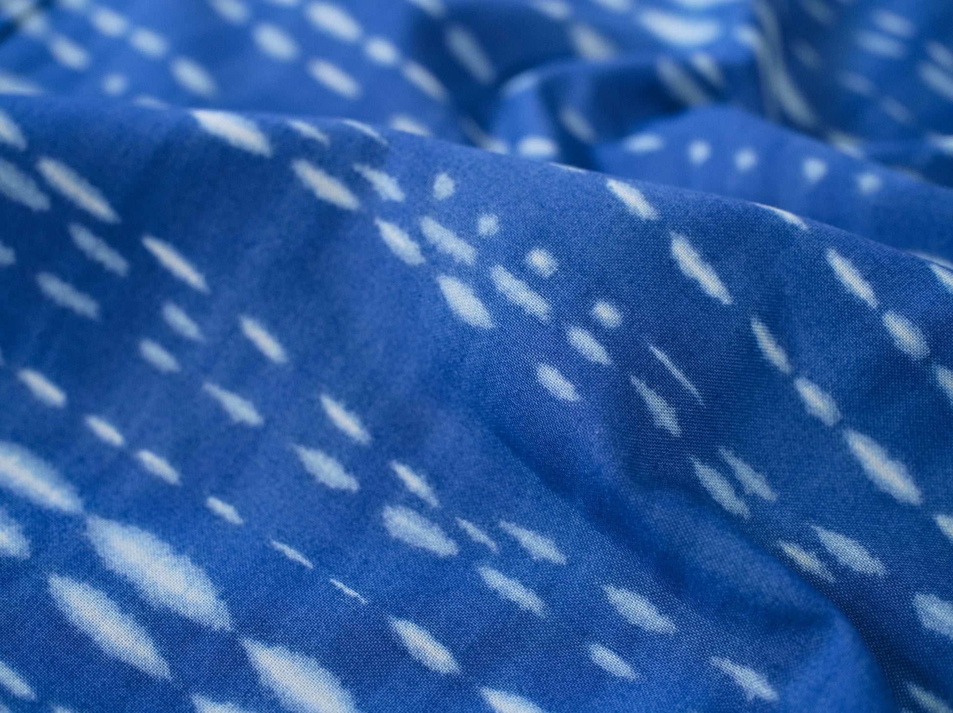 Shibori cotton dress material | Indigo Shibori / Blue | Kokka | Fabric