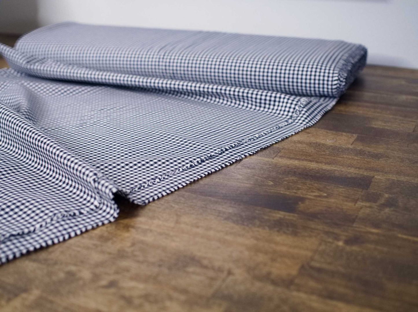 Gingham Fabric | Black Carolina Gingham | 100% Cotton Fabric | Robert Kaufman