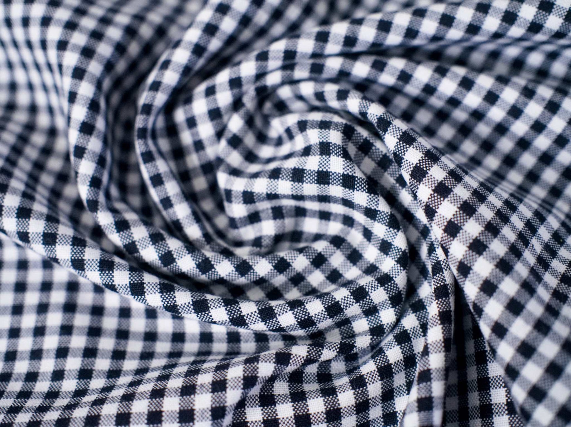 Gingham Fabric | Black Carolina Gingham | 100% Cotton Fabric | Robert Kaufman