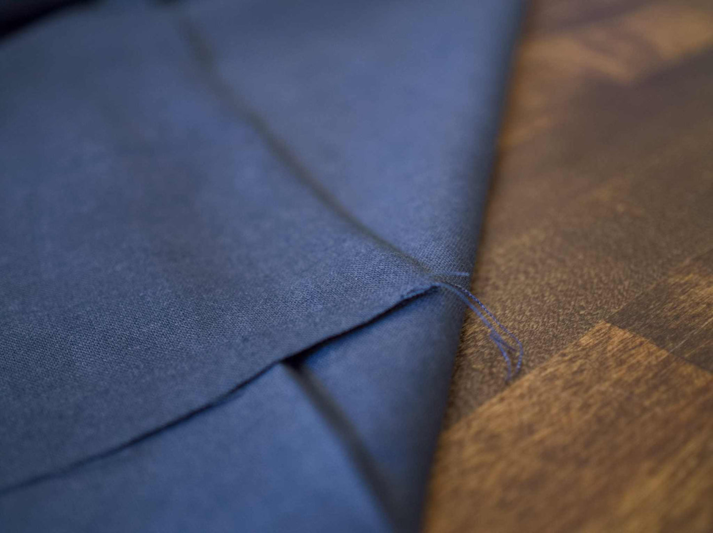 Linen Rayon Blend Fabric by the Yard | Smoke Blue | Robert Kaufman